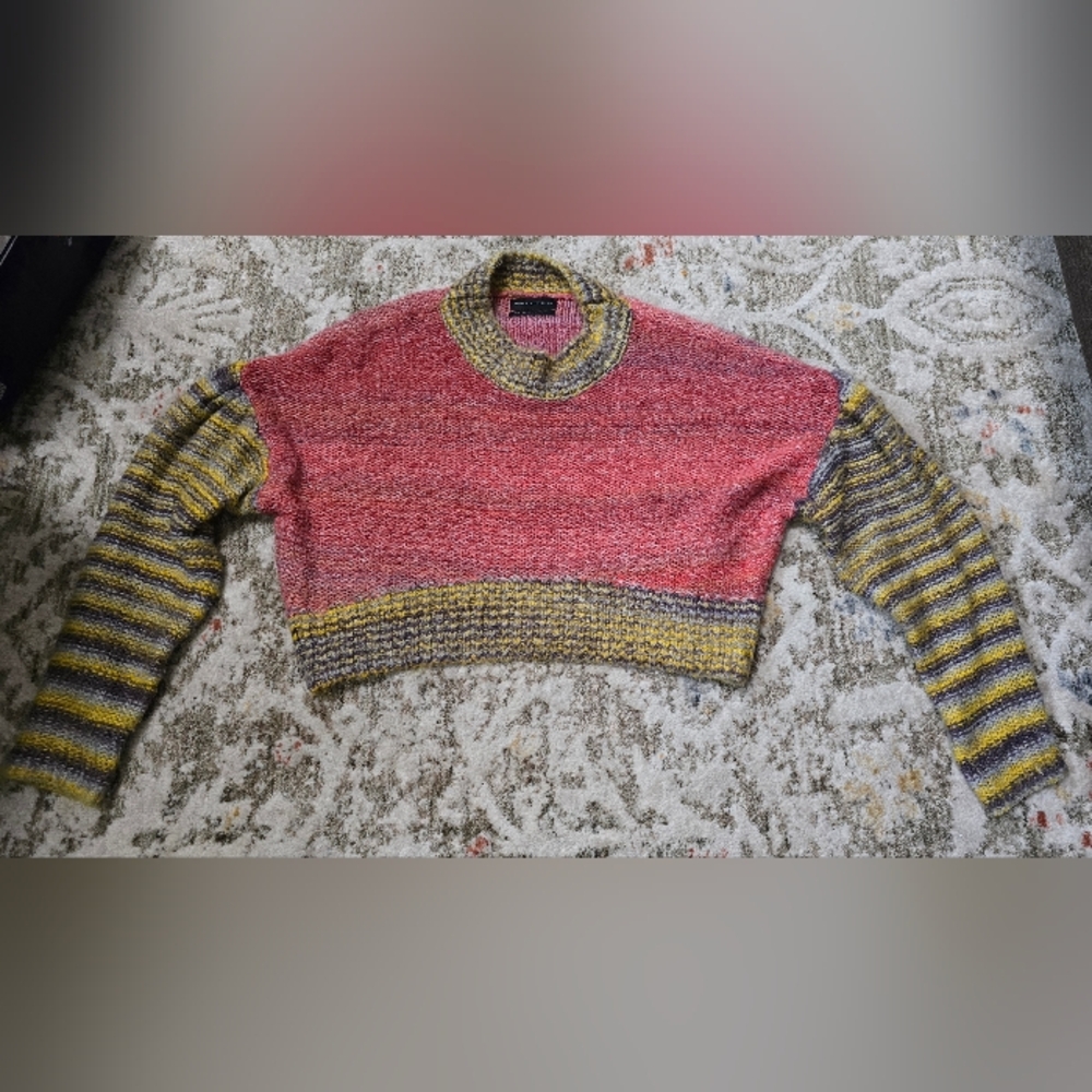 Urban Outfitters Colorful Knit Women's Crop Sweater-Size Small - Picture 12 of 14